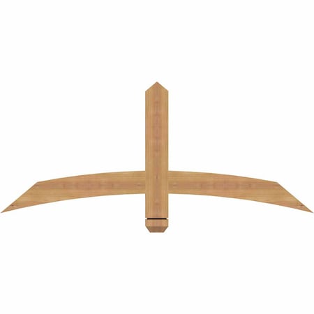 Ekena Millwork Bellingham Timber Gable Bracket, Western Red Cedar, 48"W x 20"H x 1 1/2"D x 3 1/2"F, 10/12 Pitch GBW048X20X0204BEL00SWR